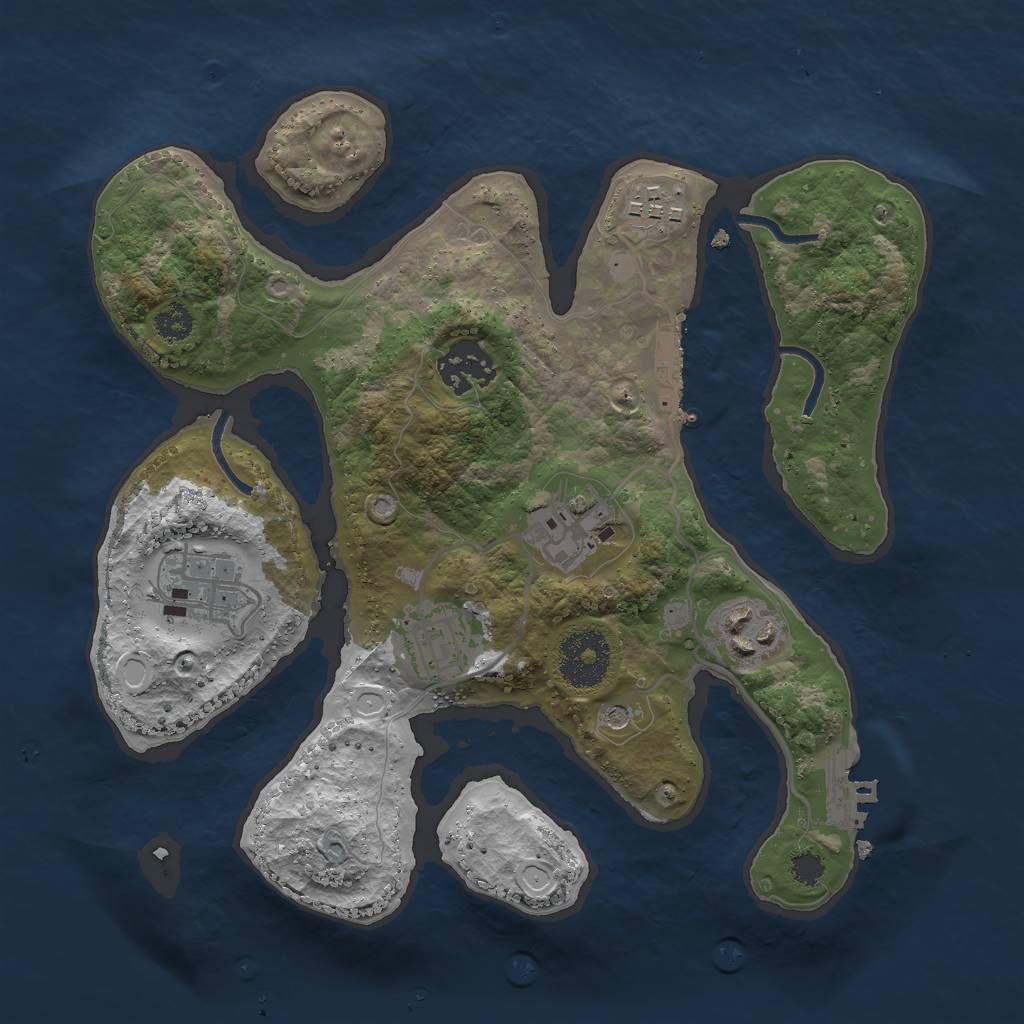 Rust Map: Procedural Map, Size: 2800, Seed: 863716230, 17 Monuments