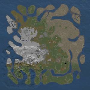 Thumbnail Rust Map: Procedural Map, Size: 5000, Seed: 8549697, 16 Monuments