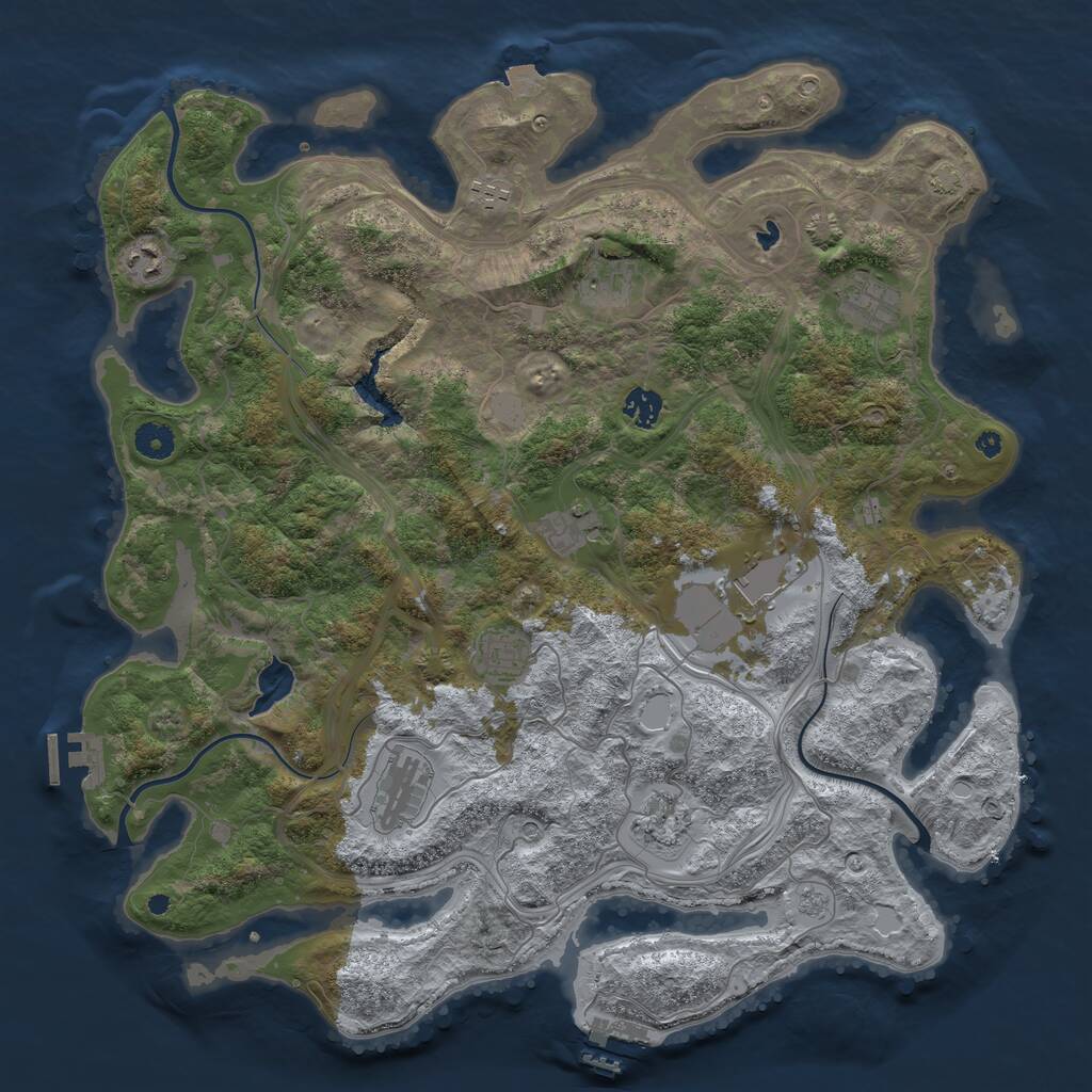 Rust Map: Procedural Map, Size: 4250, Seed: 1487321367, 16 Monuments