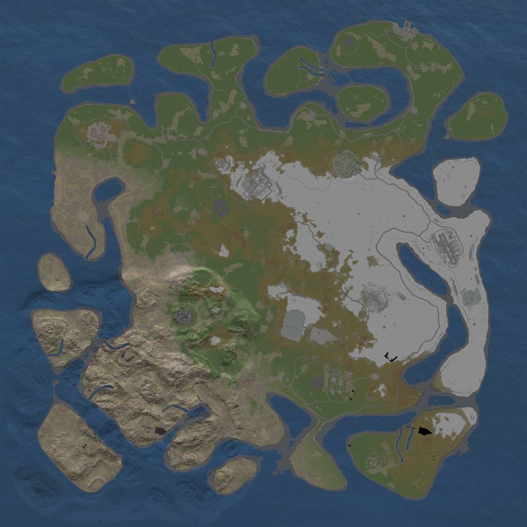 Rust Map: Procedural Map, Size: 4600, Seed: 450, 15 Monuments