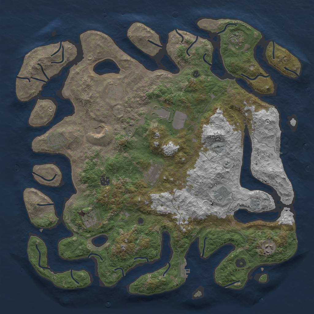 Rust Map: Procedural Map, Size: 4700, Seed: 1932, 19 Monuments