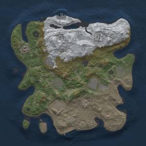 Thumbnail Rust Map: Procedural Map, Size: 3500, Seed: 105310692, 18 Monuments
