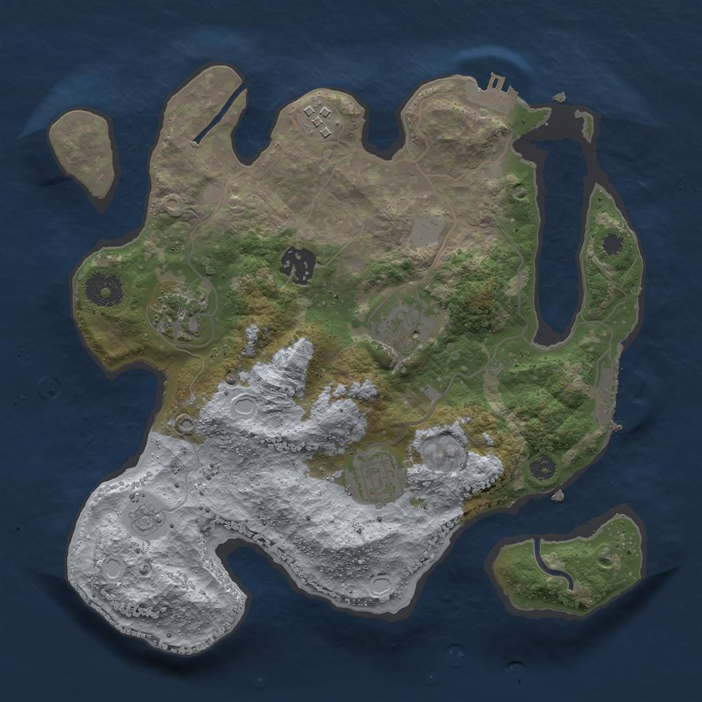 Rust Map: Procedural Map, Size: 2900, Seed: 2147483647, 11 Monuments