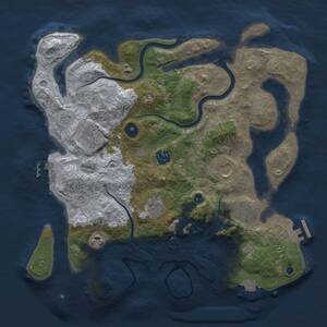 Thumbnail Rust Map: Procedural Map, Size: 3500, Seed: 486374112, 13 Monuments