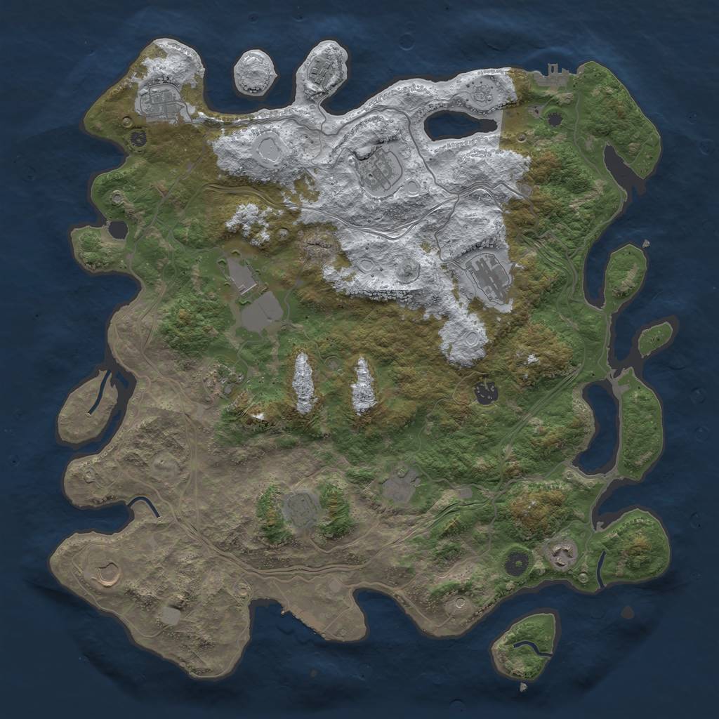 Rust Map: Procedural Map, Size: 4500, Seed: 7052021, 20 Monuments