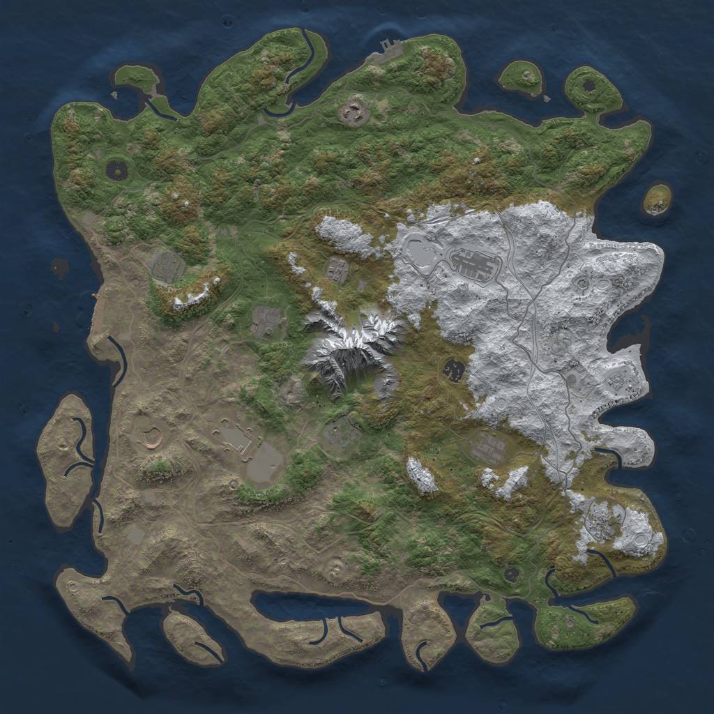 Rust Map: Procedural Map, Size: 5000, Seed: 89367, 20 Monuments