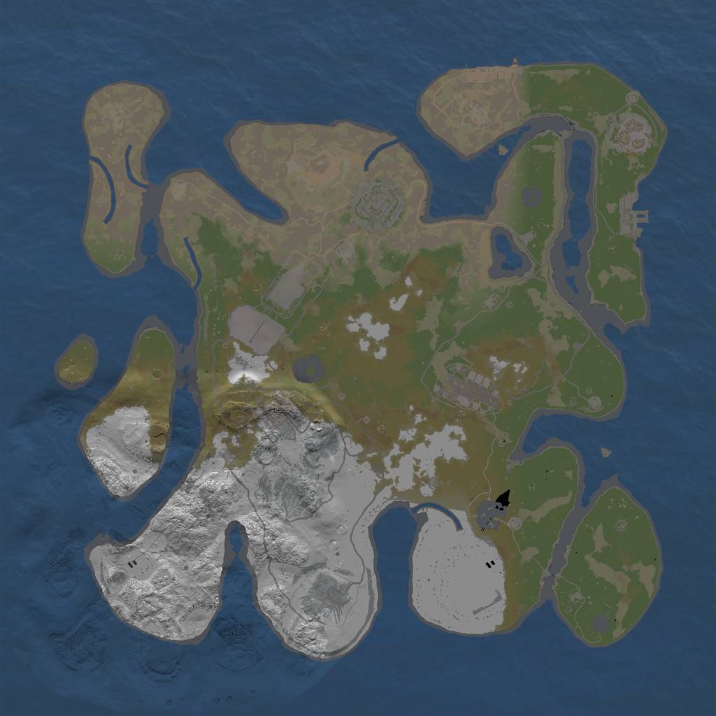 Rust Map: Procedural Map, Size: 3500, Seed: 789234, 14 Monuments