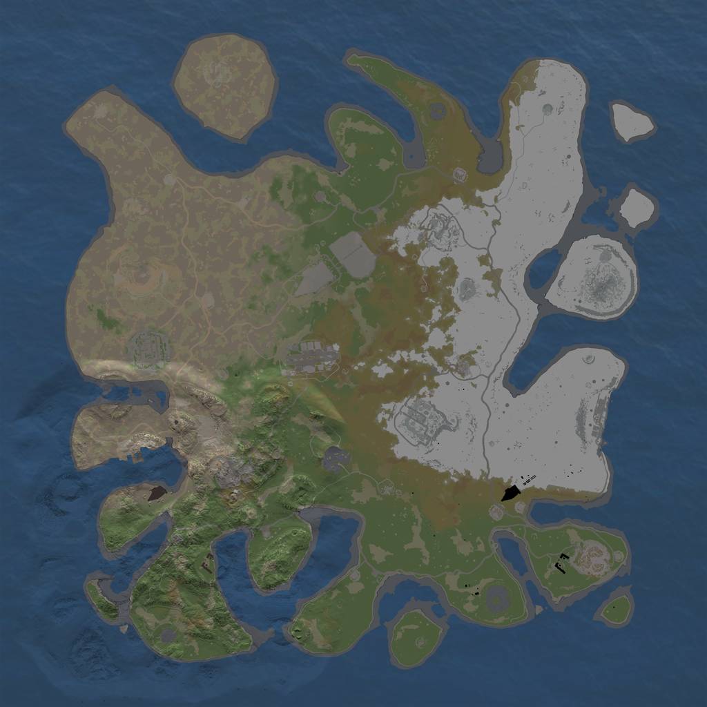 Rust Map: Procedural Map, Size: 4000, Seed: 977, 15 Monuments