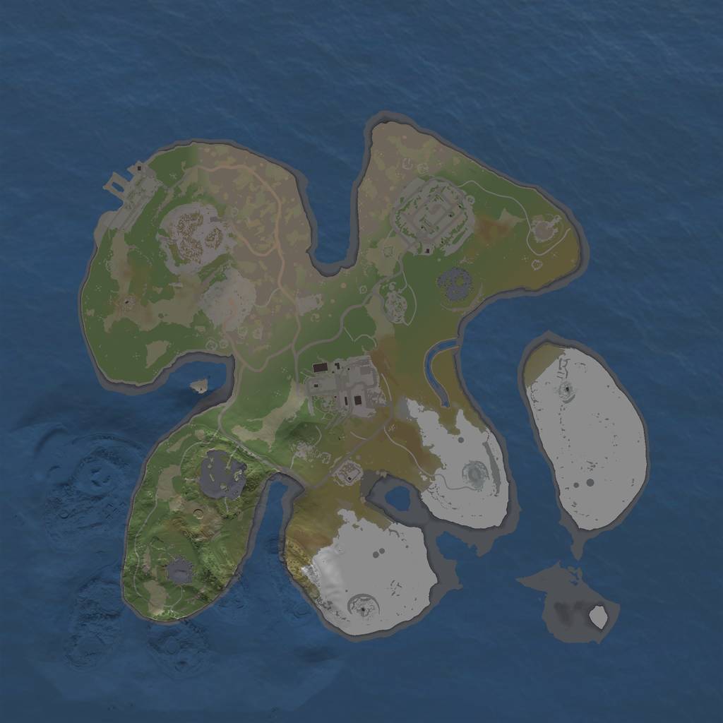 Rust Map: Procedural Map, Size: 2200, Seed: 199970440, 9 Monuments