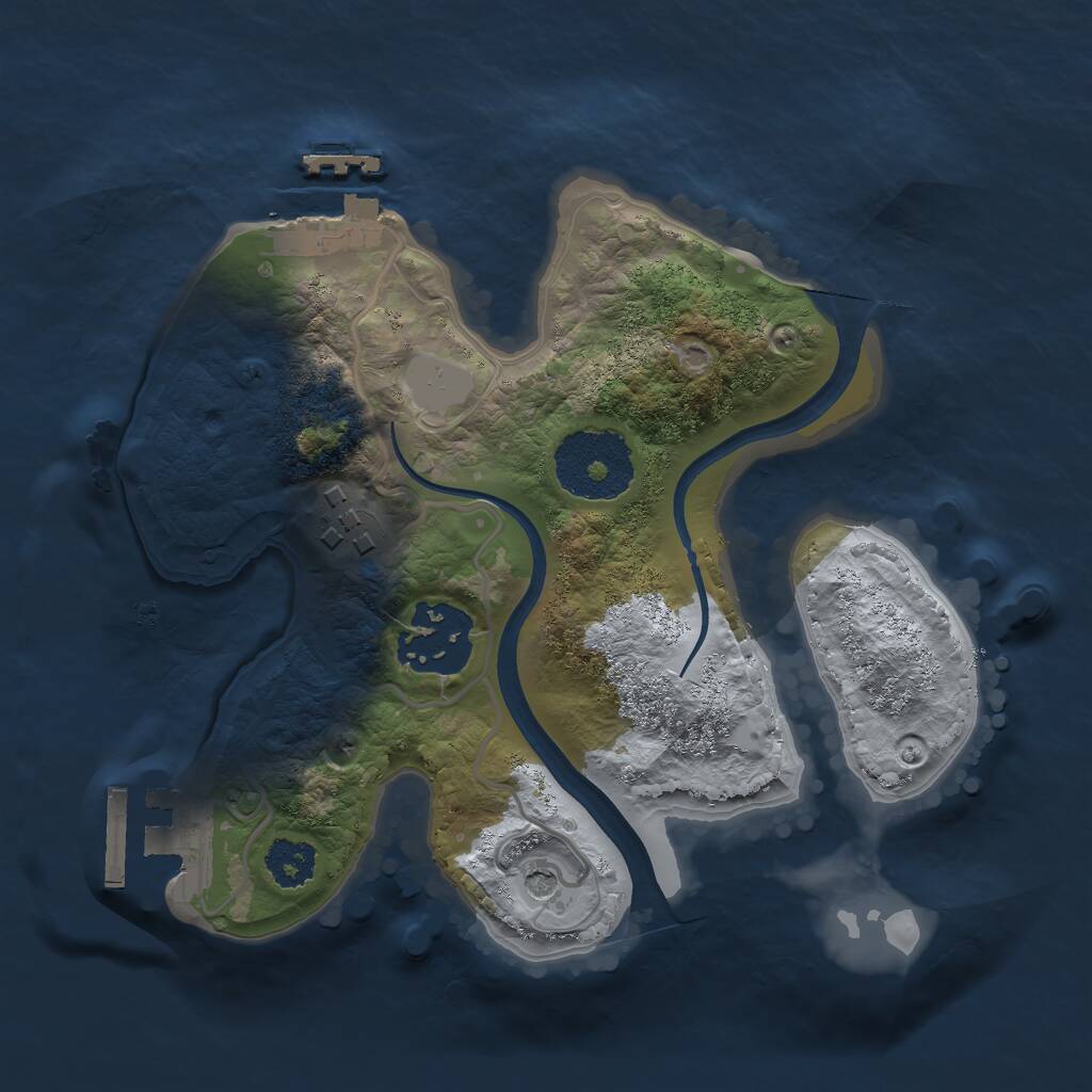 Rust Map: Procedural Map, Size: 2200, Seed: 199970440, 6 Monuments