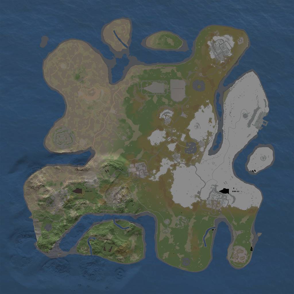 Rust Map: Procedural Map, Size: 3500, Seed: 26871, 15 Monuments