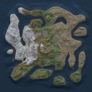Thumbnail Rust Map: Procedural Map, Size: 3500, Seed: 480773559, 16 Monuments