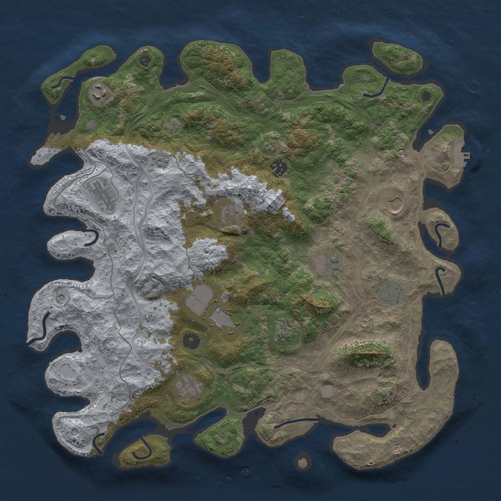 Rust Map: Procedural Map, Size: 4500, Seed: 1902968972, 19 Monuments