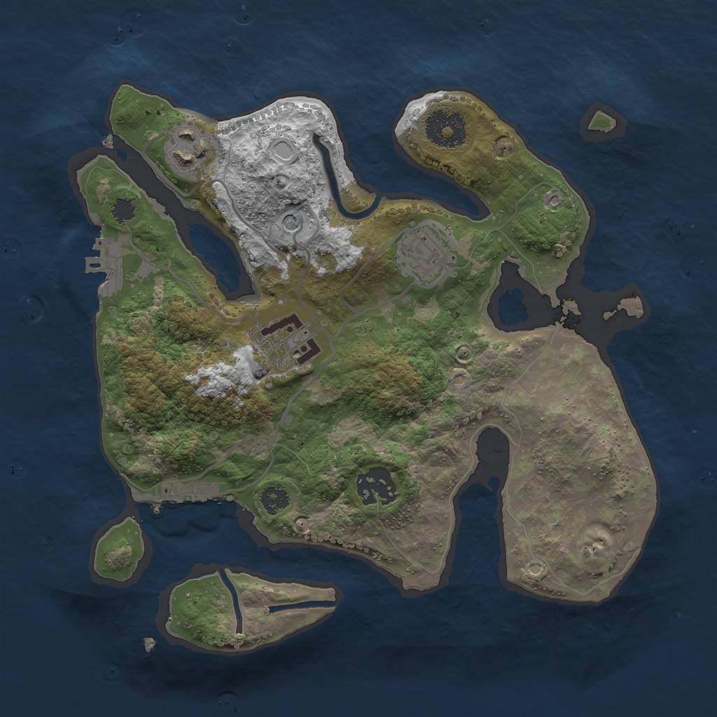 Rust Map: Procedural Map, Size: 2700, Seed: 2008770, 15 Monuments