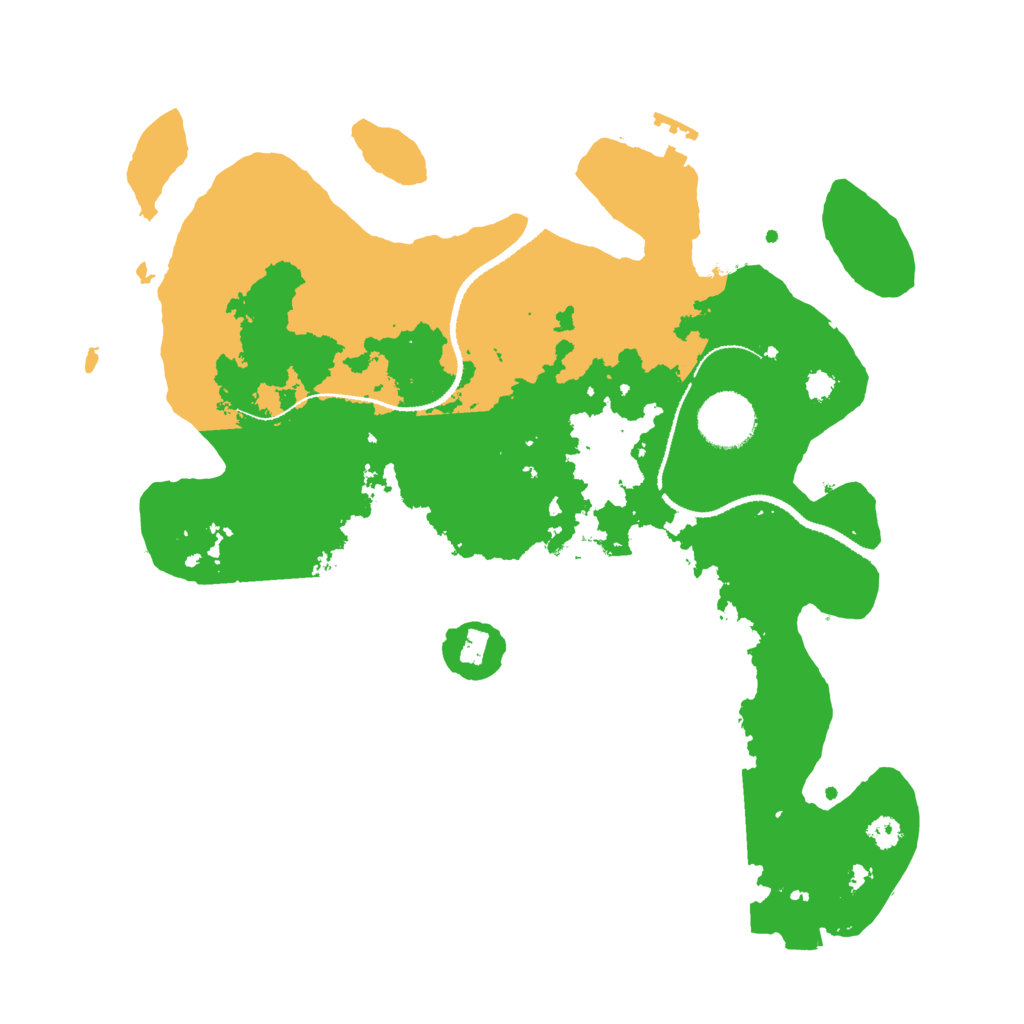 Biome Rust Map: Procedural Map, Size: 3200, Seed: 952257495