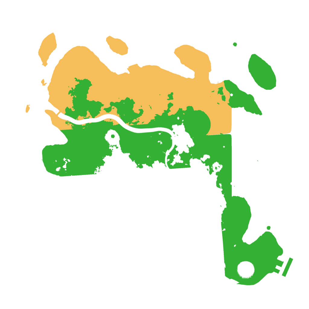 Biome Rust Map: Procedural Map, Size: 3200, Seed: 952257495