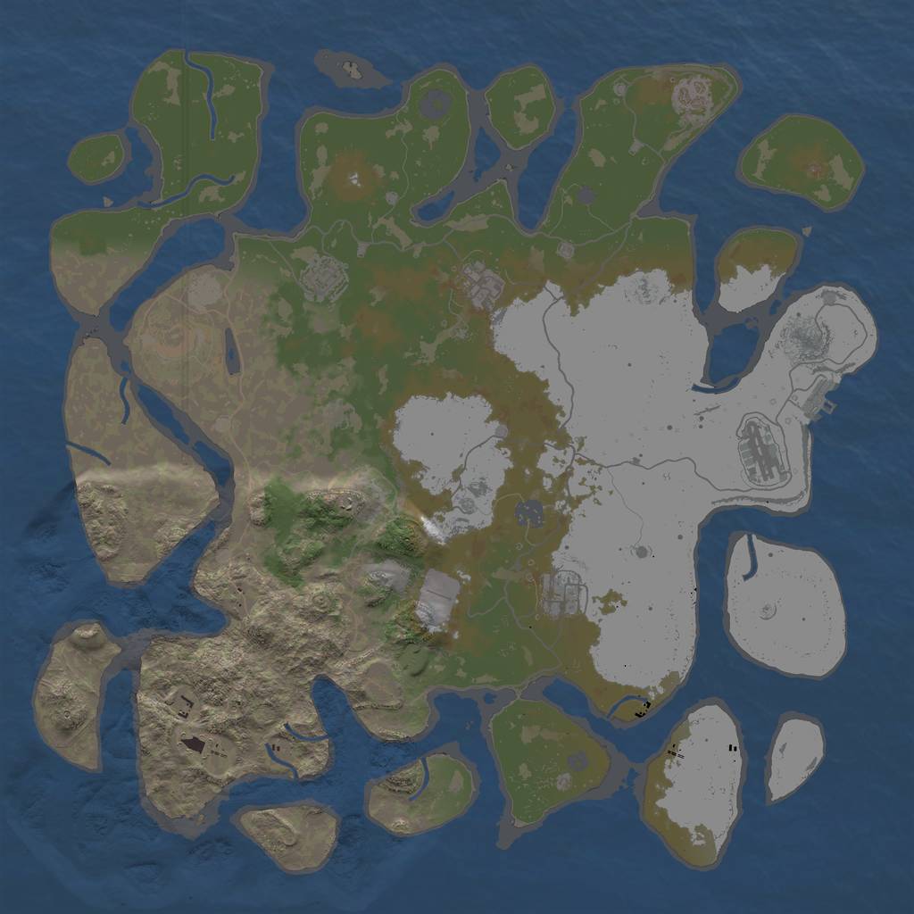 Rust Map: Procedural Map, Size: 4500, Seed: 75062111, 15 Monuments