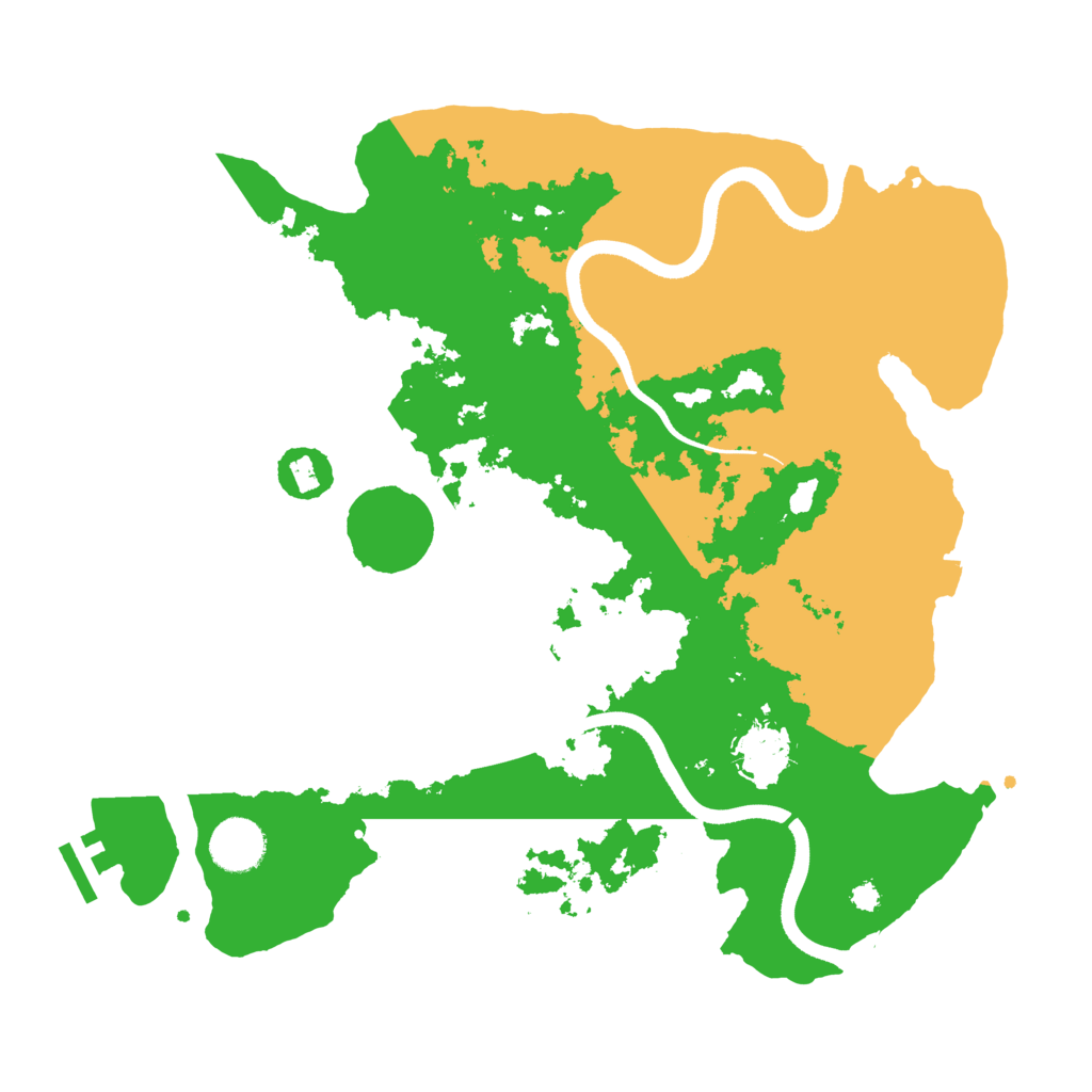 Biome Rust Map: Procedural Map, Size: 3500, Seed: 658277676