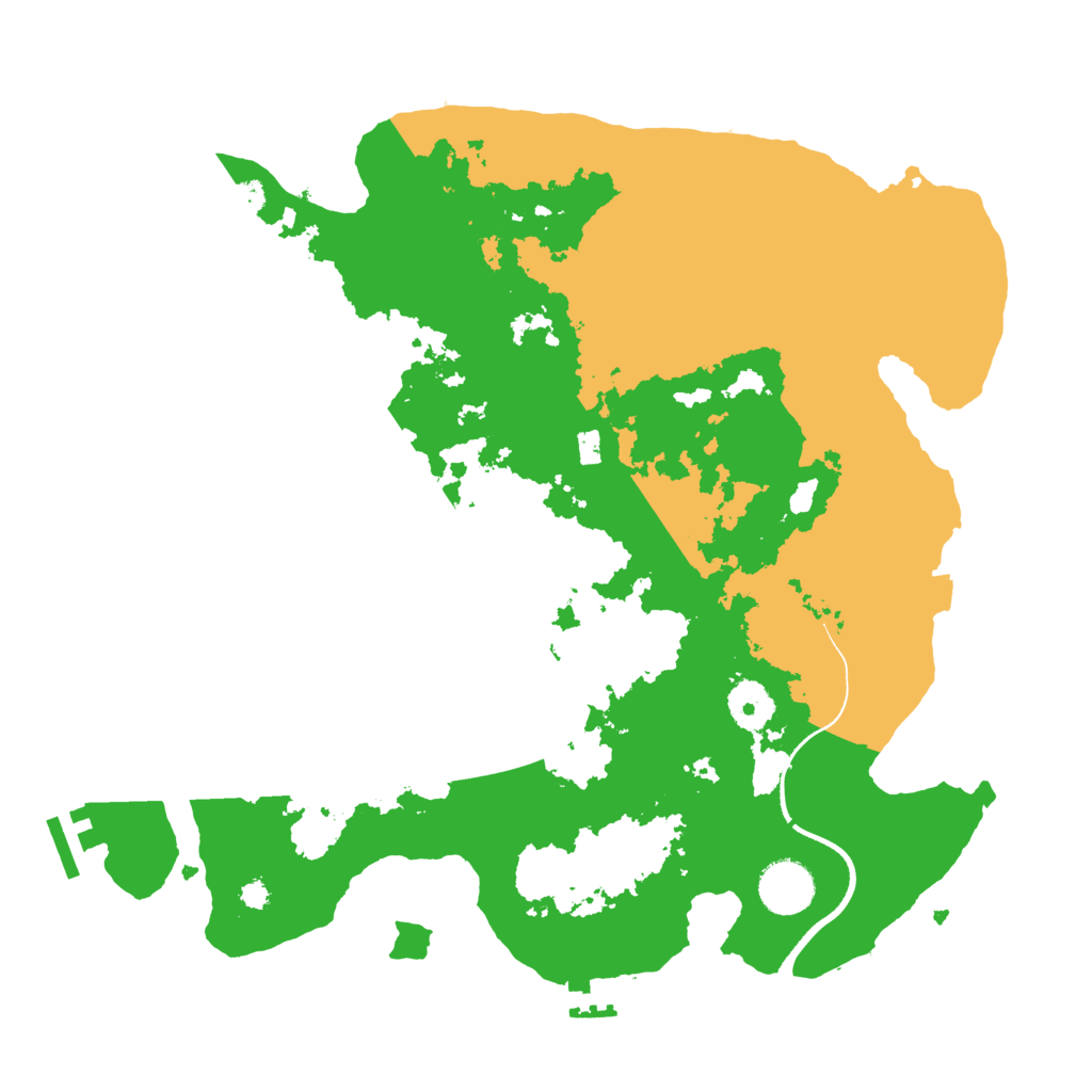 Biome Rust Map: Procedural Map, Size: 3500, Seed: 658277676