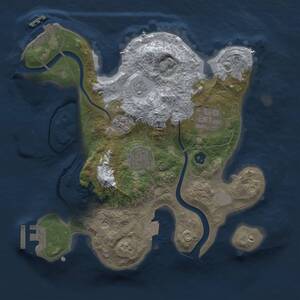 Thumbnail Rust Map: Procedural Map, Size: 2550, Seed: 1, 8 Monuments