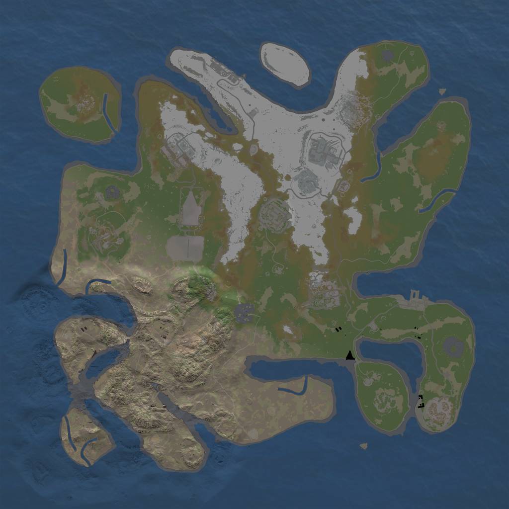 Rust Map: Procedural Map, Size: 3600, Seed: 424644, 15 Monuments