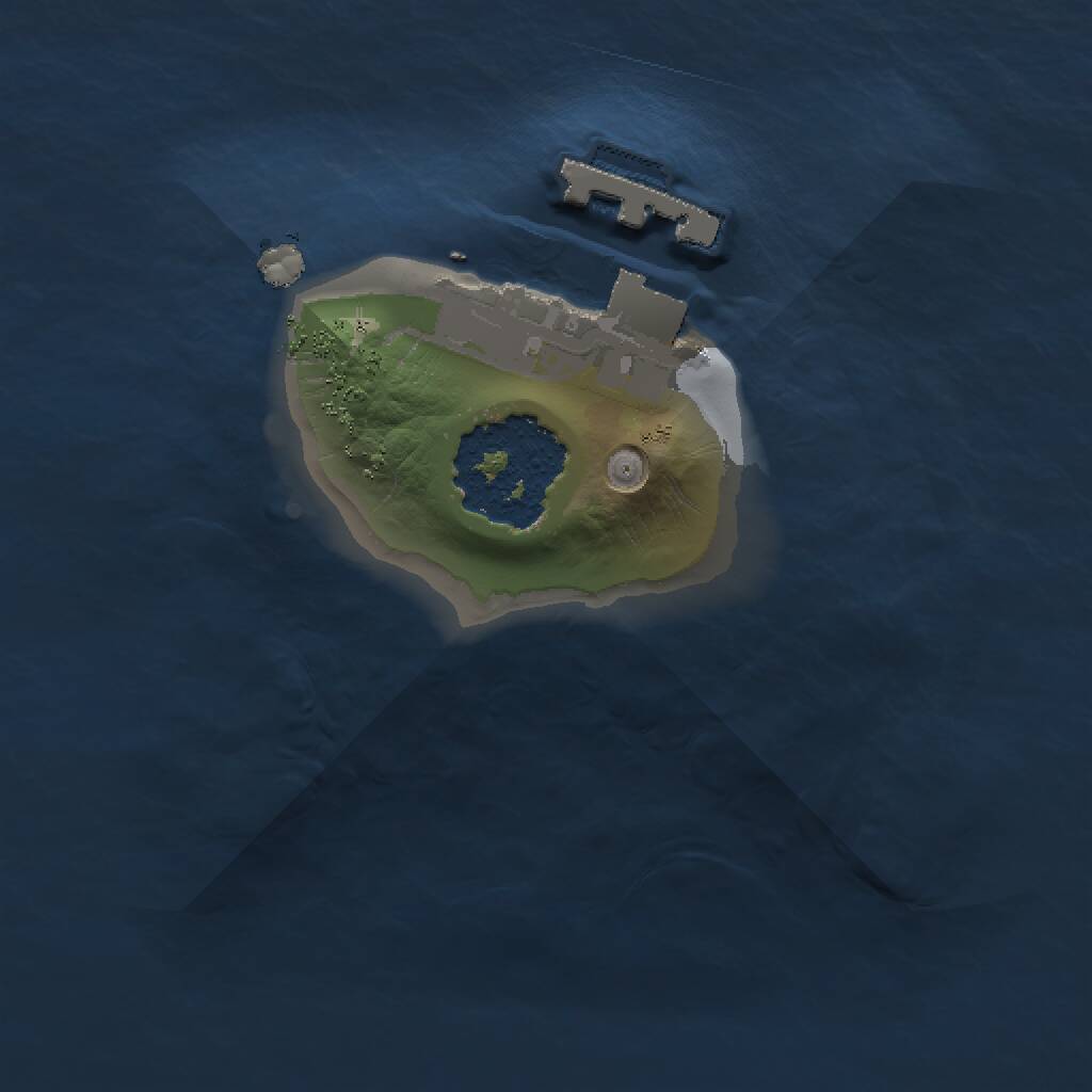 Rust Map: Procedural Map, Size: 1000, Seed: 1674490452, 2 Monuments