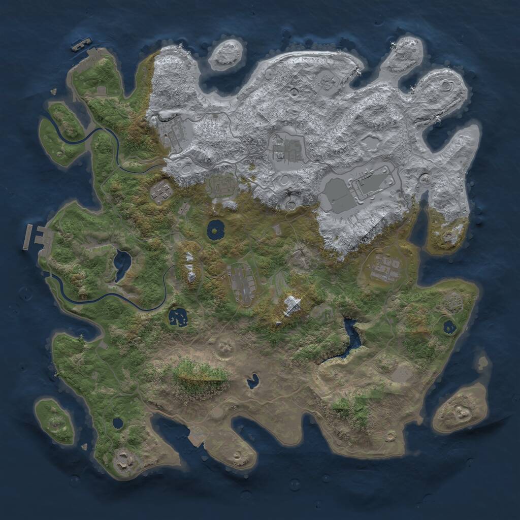 Rust Map: Procedural Map, Size: 4000, Seed: 55561721, 15 Monuments