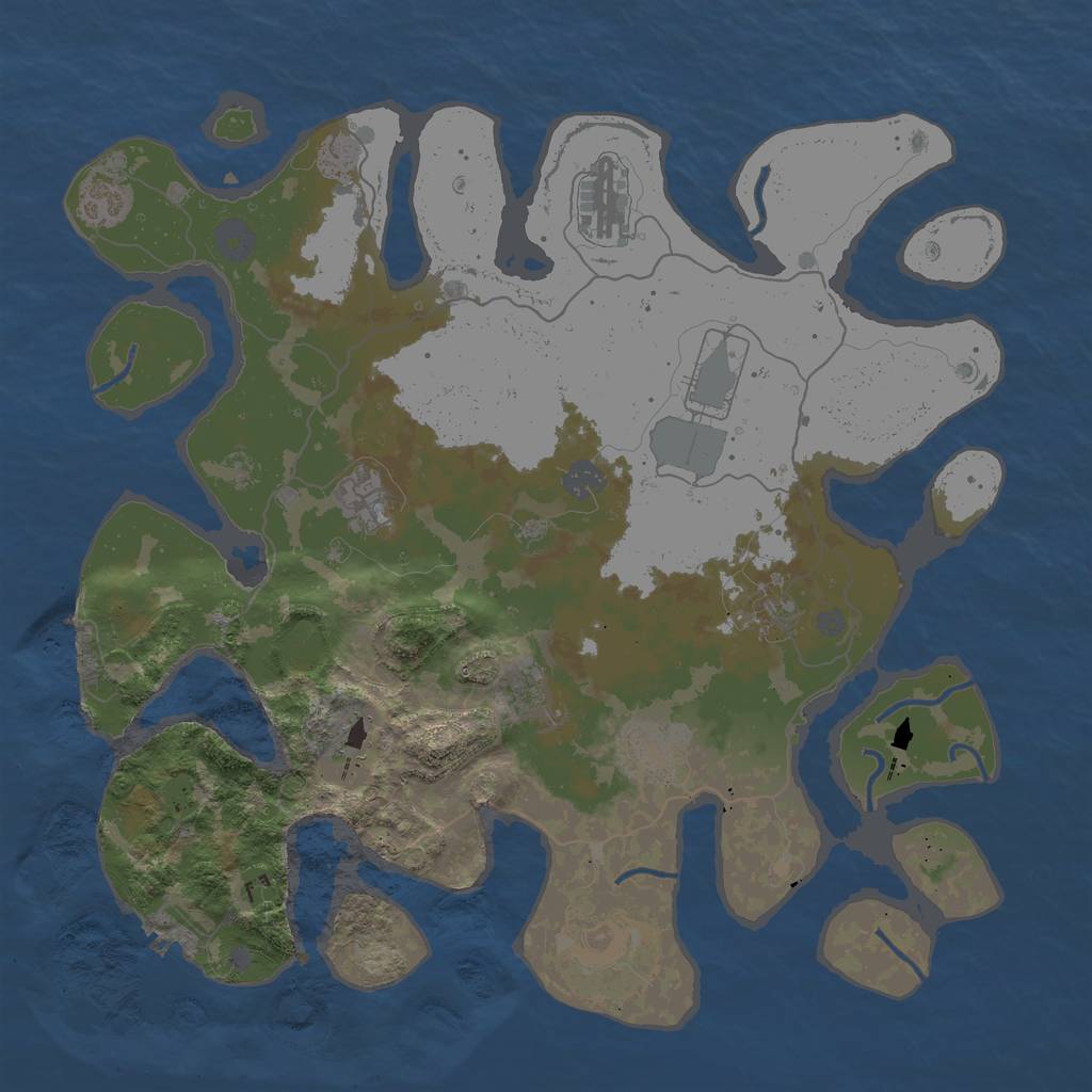 Rust Map: Procedural Map, Size: 4000, Seed: 256636667, 15 Monuments