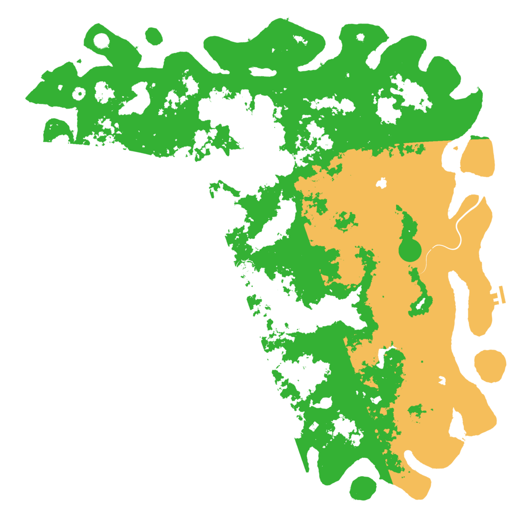 Biome Rust Map: Procedural Map, Size: 6000, Seed: 6496
