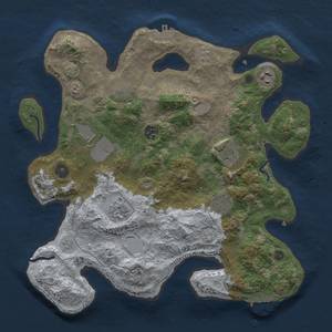 Thumbnail Rust Map: Procedural Map, Size: 3550, Seed: 2147483647, 16 Monuments