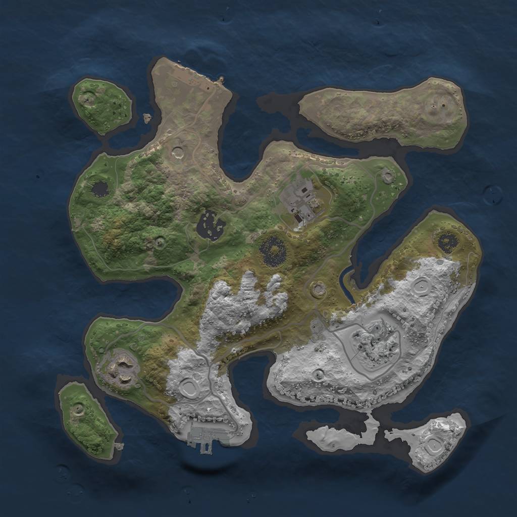 Rust Map: Procedural Map, Size: 2700, Seed: 4554217, 12 Monuments