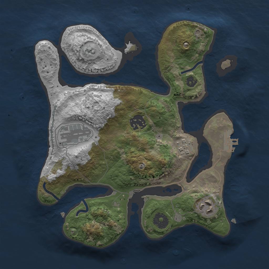 Rust Map: Procedural Map, Size: 2620, Seed: 148556542, 7 Monuments