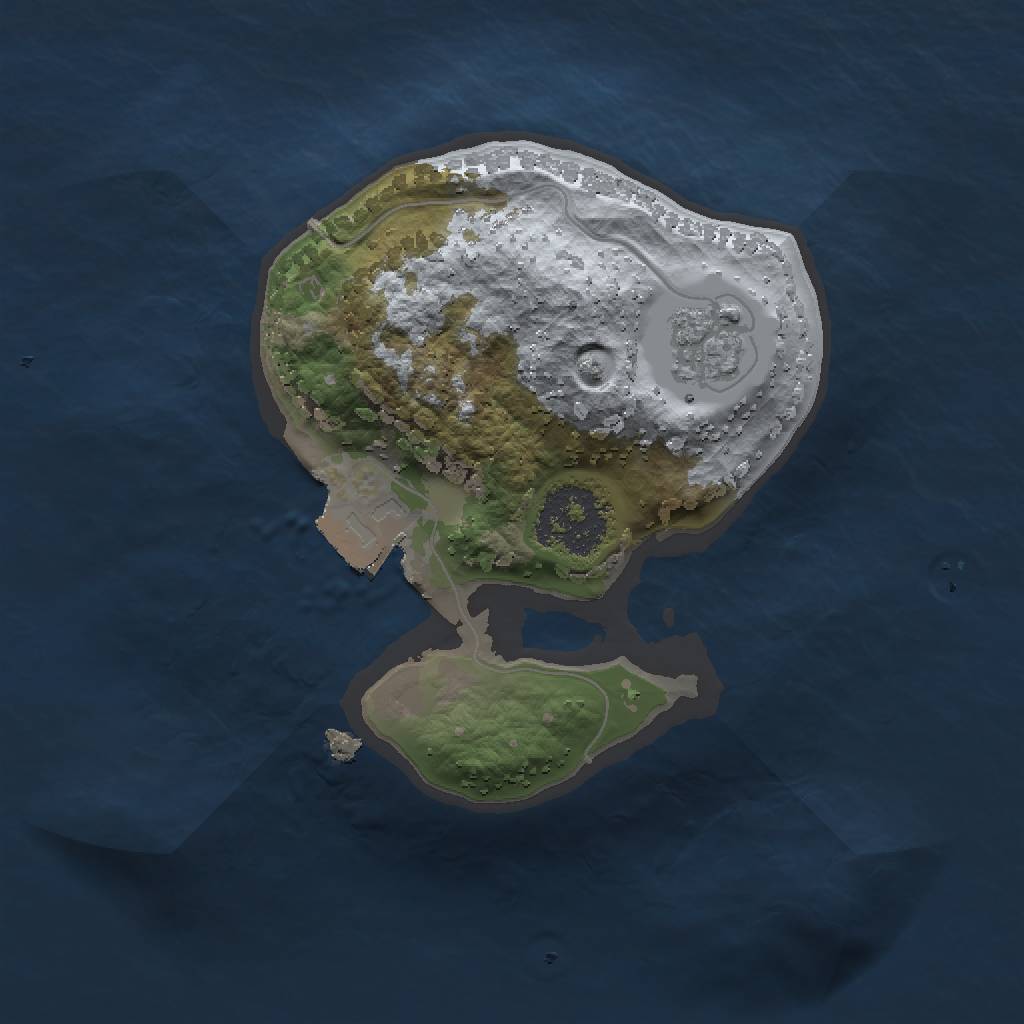 Rust Map: Procedural Map, Size: 1500, Seed: 42222, 4 Monuments