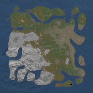 Thumbnail Rust Map: Procedural Map, Size: 4500, Seed: 19321, 16 Monuments