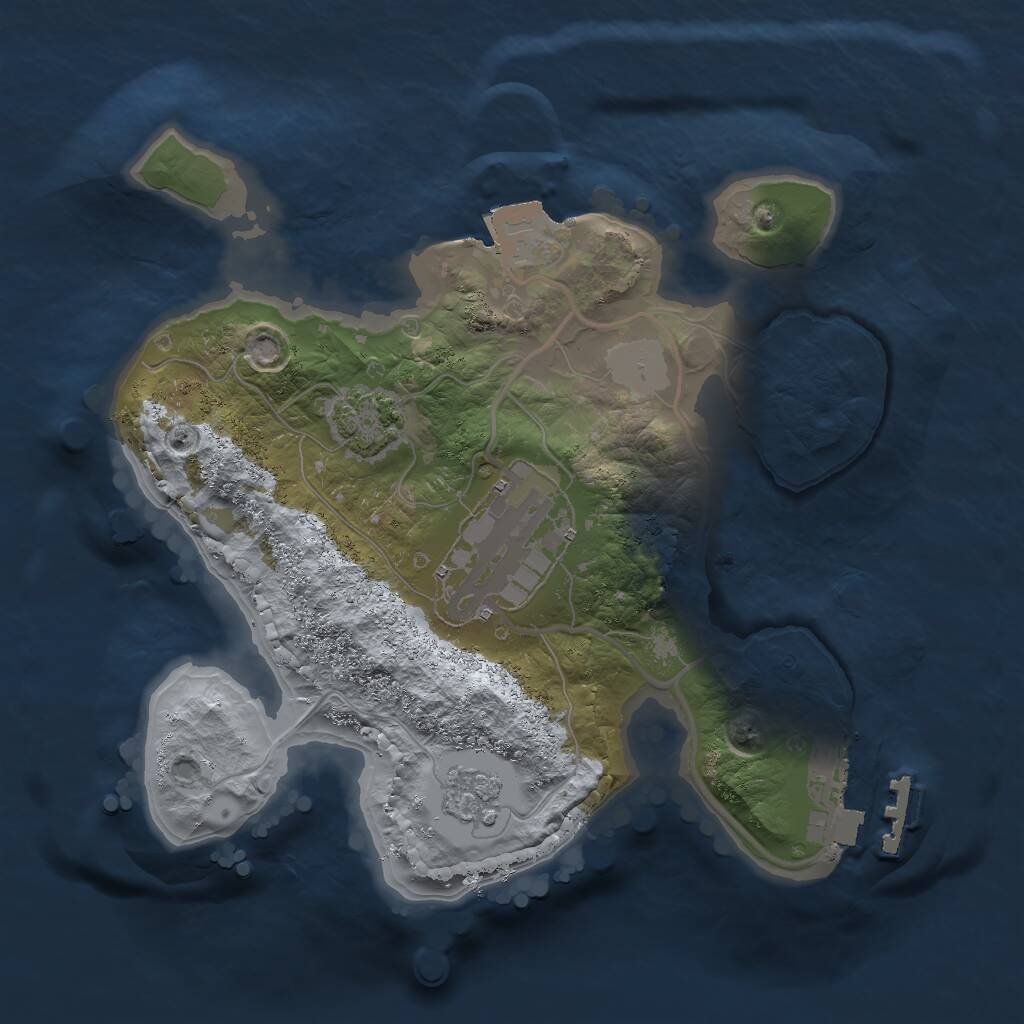 Rust Map: Procedural Map, Size: 2000, Seed: 20210501, 5 Monuments
