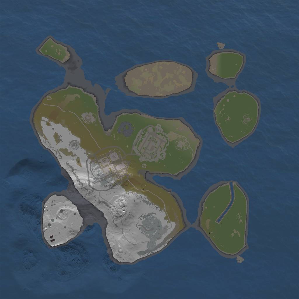 Rust Map: Procedural Map, Size: 2000, Seed: 20210501, 5 Monuments