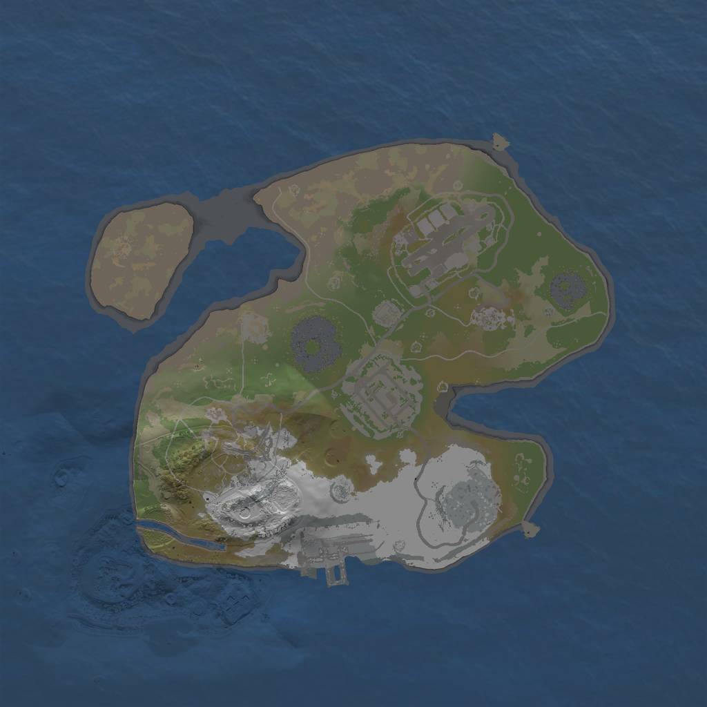Rust Map: Procedural Map, Size: 2000, Seed: 12686031, 8 Monuments