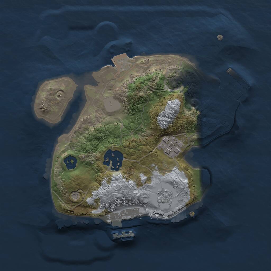 Rust Map: Procedural Map, Size: 2000, Seed: 12686031, 7 Monuments