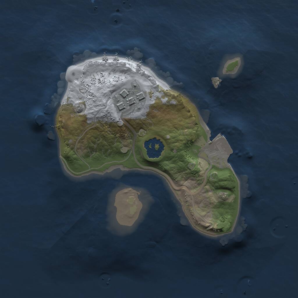 Rust Map: Procedural Map, Size: 1500, Seed: 3290, 2 Monuments