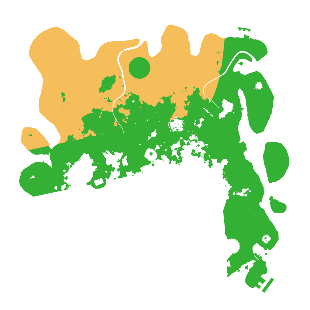 Biome Rust Map: Procedural Map, Size: 3800, Seed: 213535