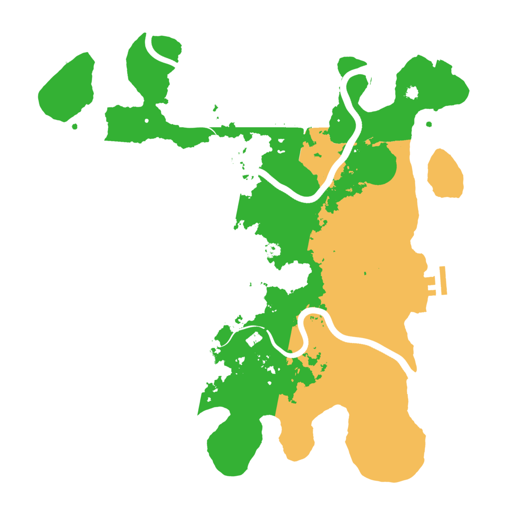 Biome Rust Map: Procedural Map, Size: 3600, Seed: 9116879