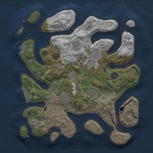 Thumbnail Rust Map: Procedural Map, Size: 3500, Seed: 12346, 15 Monuments