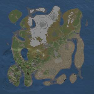 Thumbnail Rust Map: Procedural Map, Size: 3500, Seed: 832682456, 15 Monuments