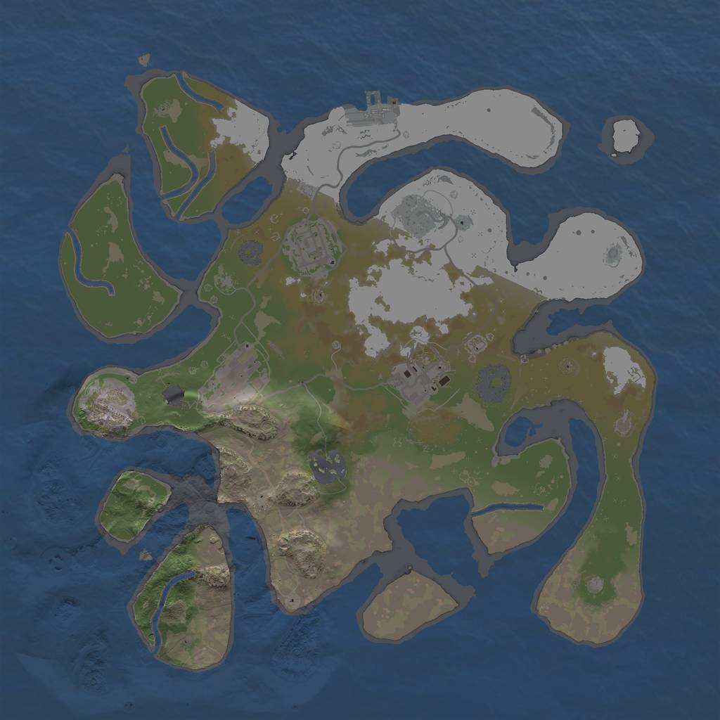 Rust Map: Procedural Map, Size: 2900, Seed: 31105, 10 Monuments