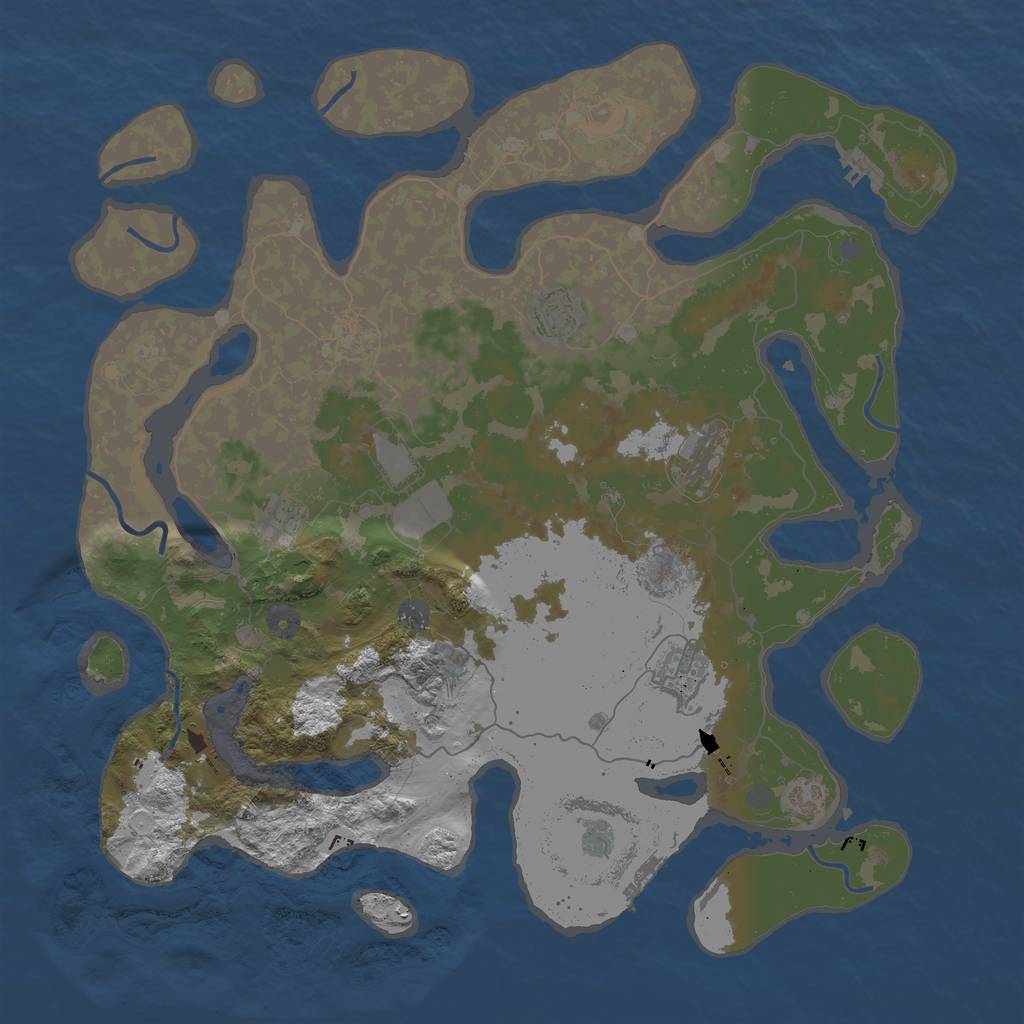 Rust Map: Procedural Map, Size: 4500, Seed: 20140712, 16 Monuments