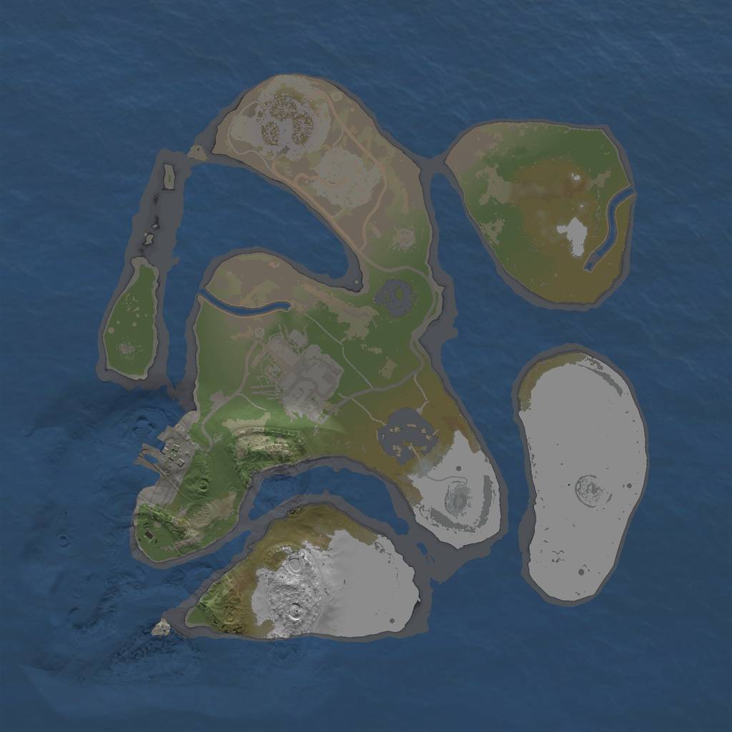 Rust Map: Procedural Map, Size: 2000, Seed: 85095, 7 Monuments