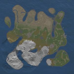 Thumbnail Rust Map: Procedural Map, Size: 3250, Seed: 2147483647, 13 Monuments