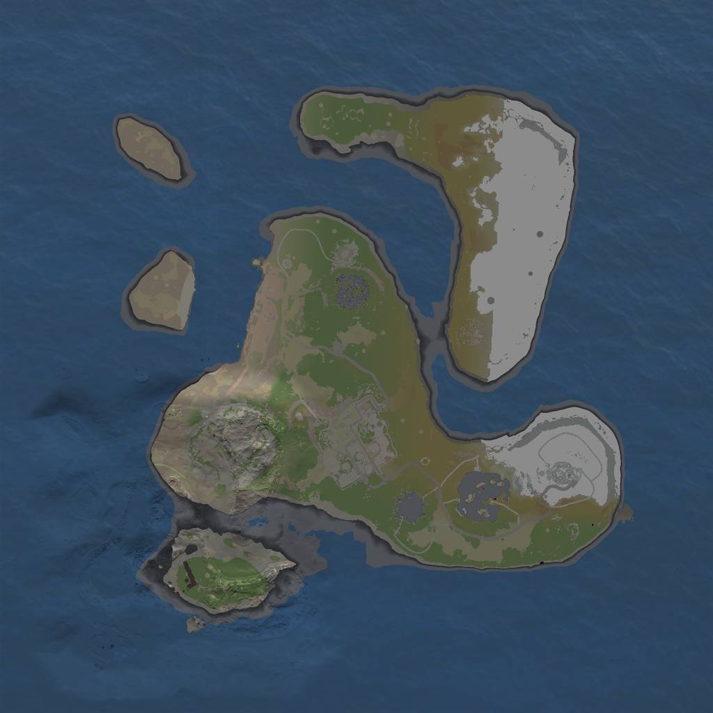 Rust Map: Procedural Map, Size: 2000, Seed: 81606722, 7 Monuments