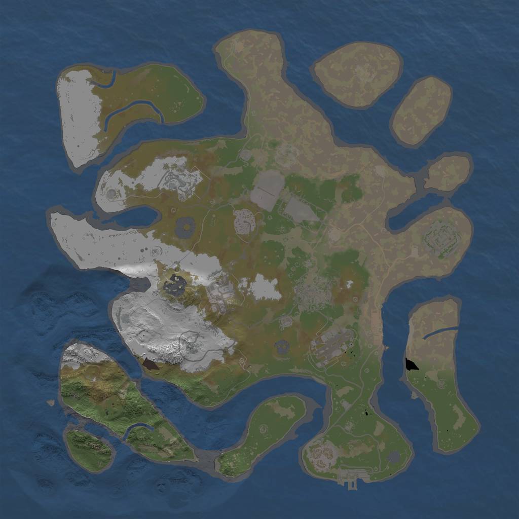 Rust Map: Procedural Map, Size: 3500, Seed: 8149, 13 Monuments