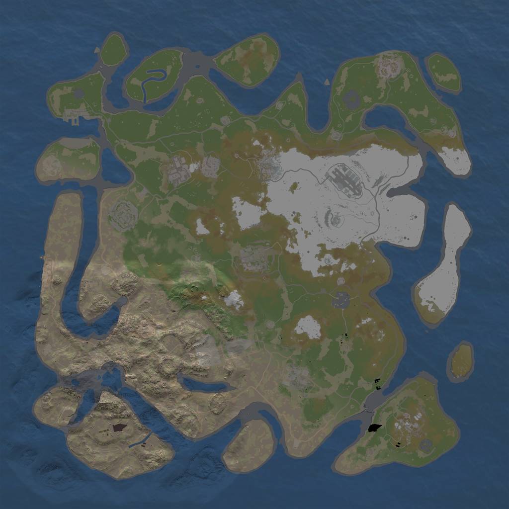 Rust Map: Procedural Map, Size: 4200, Seed: 11052021, 16 Monuments